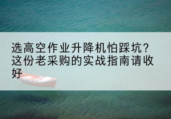 魏县高空作业升降机厂家推荐-选高空作业升降机怕踩坑？这份老采购的实战指南请收好